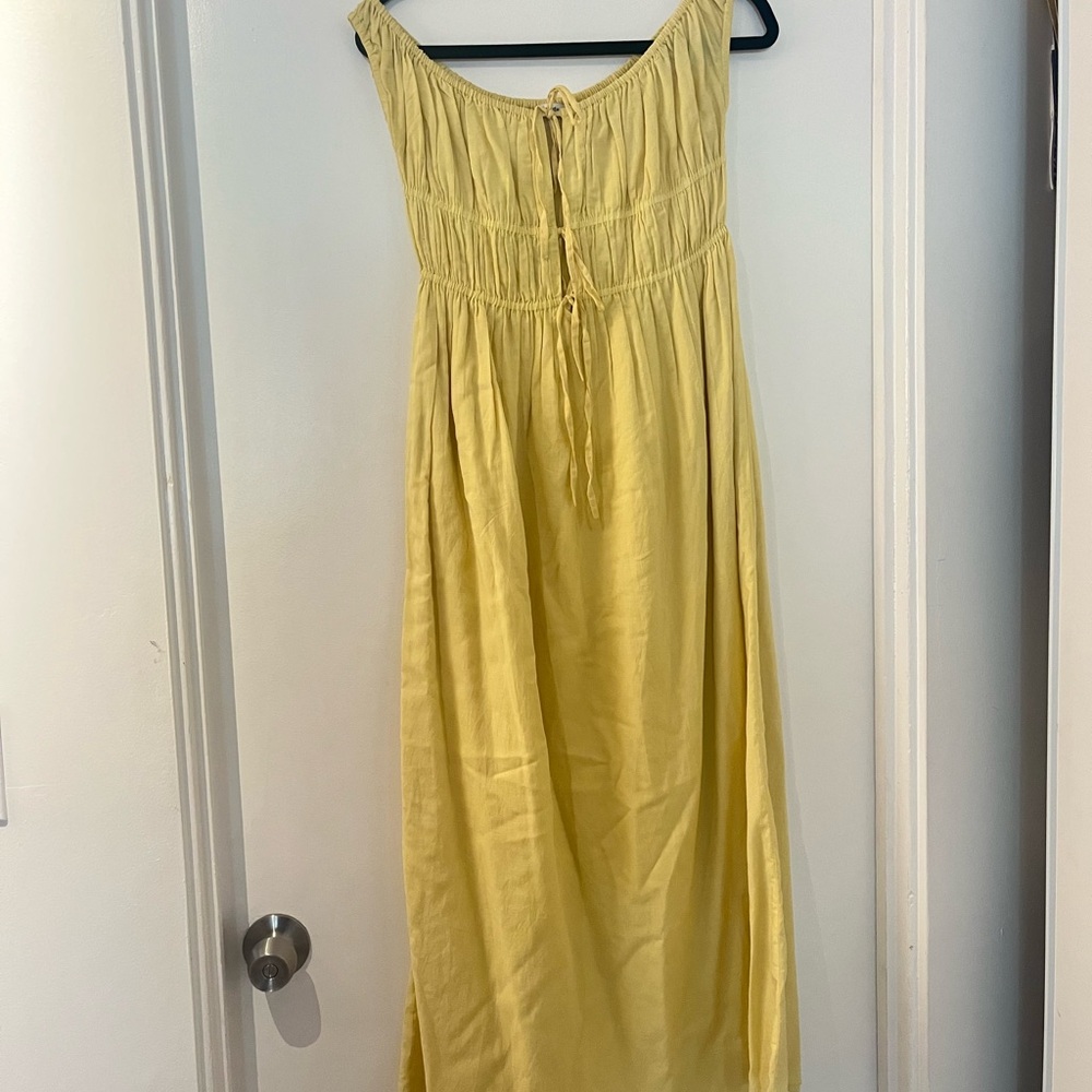 Yellow Sleeveless Maxi Dress